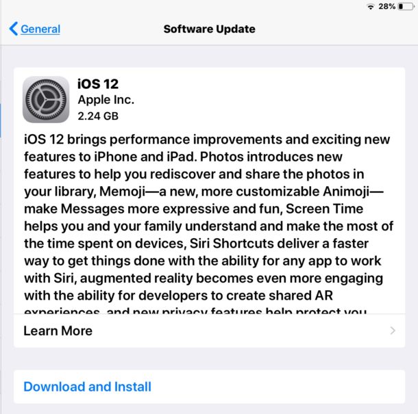 Download and Install iOS 12 update Now [IPSW Links]: