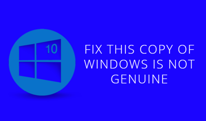 This Copy of Windows is not Genuine